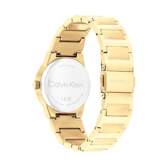 Ladies' Calvin Klein Linear Elegance Gold-Tone IP Watch with Gold-Tone Dial (Model: 25100077)