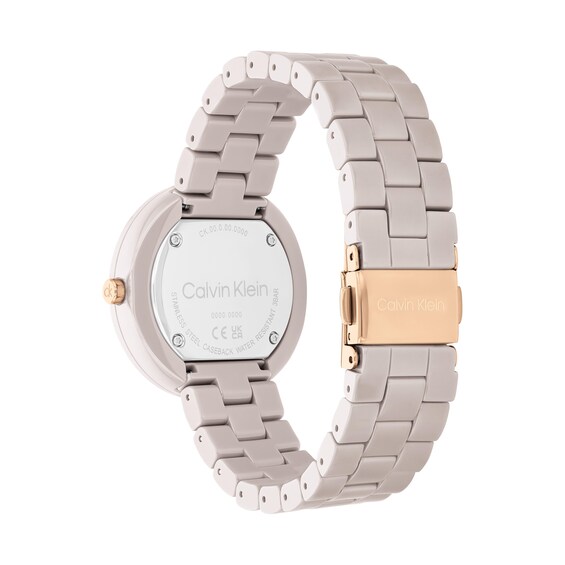 Ladies' Calvin Klein Pure Tan Ceramic Watch with Taupe Dial (Model: 25100073)