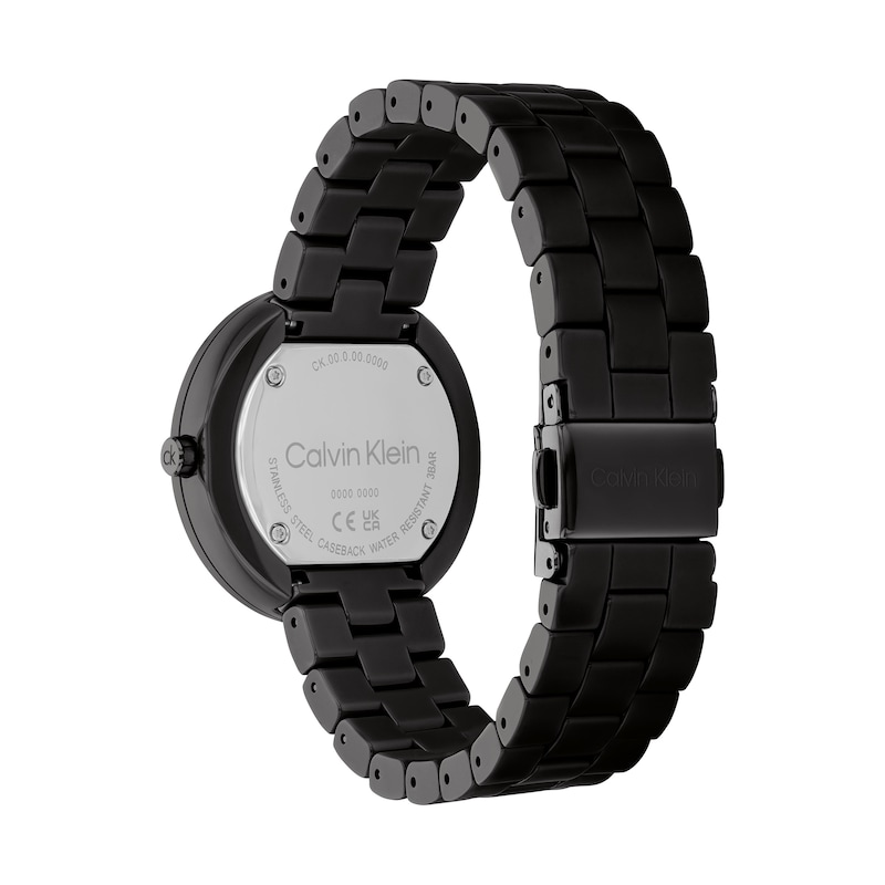 Main Image 3 of Ladies' Calvin Klein Pure Black Ceramic Watch with Black Dial (Model: 25100075)