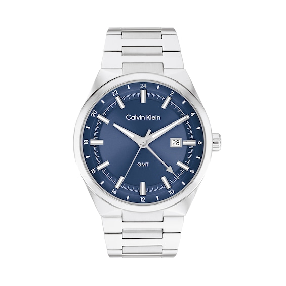 Men's Calvin Klein Distinguish GMT Watch with Blue Dial (Model: 25200488)