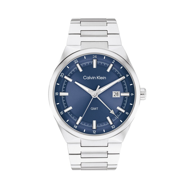 Main Image 1 of Men's Calvin Klein Distinguish GMT Watch with Blue Dial (Model: 25200488)
