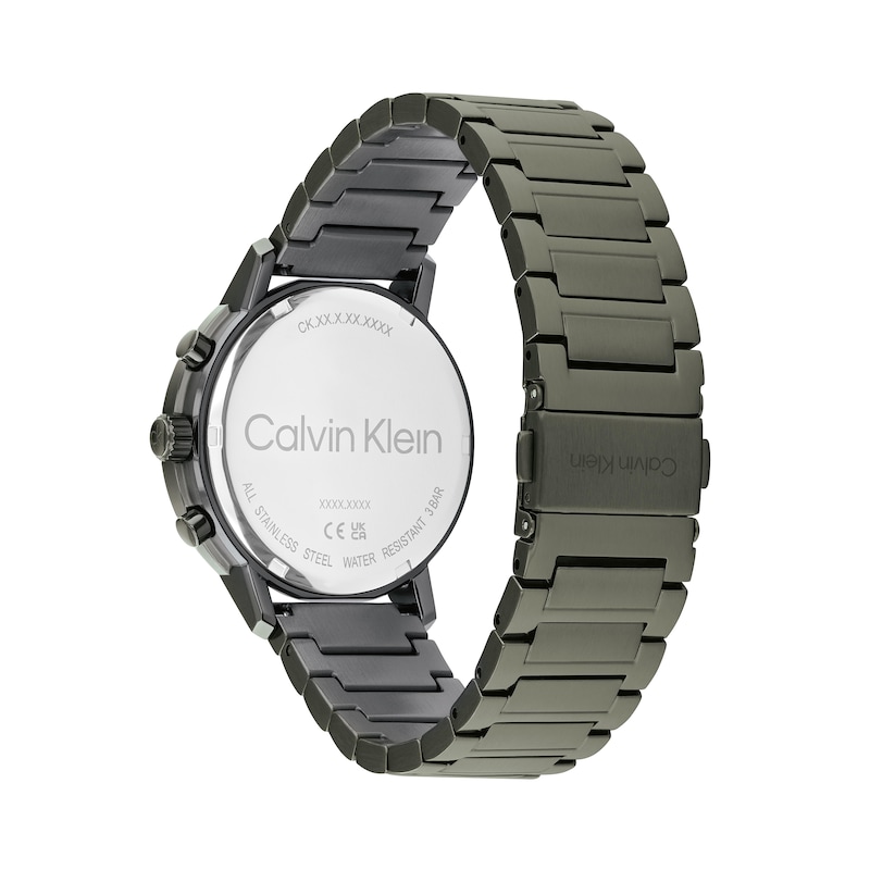 Main Image 3 of Men's Calvin Klein Gauge Green IP Chronograph Watch with Green Dial (Model: 25200494)