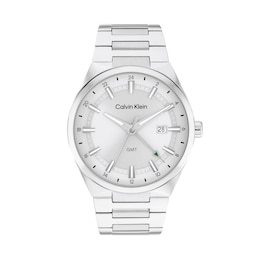 Men's Calvin Klein Distinguish GMT Watch with Grey Dial (Model: 25200489)