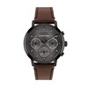 Thumbnail Image 1 of Men's Calvin Klein Gauge Black IP Brown Leather Strap Chronograph Watch with Grey Dial (Model: 25200498)