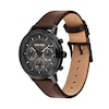 Thumbnail Image 2 of Men's Calvin Klein Gauge Black IP Brown Leather Strap Chronograph Watch with Grey Dial (Model: 25200498)