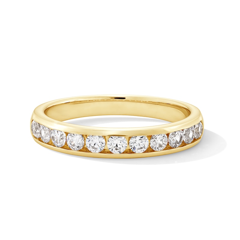Main Image 1 of 1/2 CT. T.W. Diamond Channel-Set Eleven Stone Band in 14K Gold