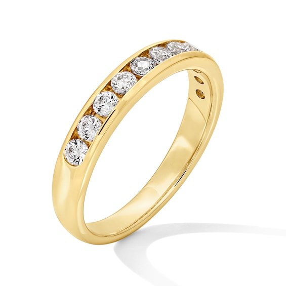 1/2 CT. T.w. Diamond Channel-Set Eleven Stone Band in 14K Gold