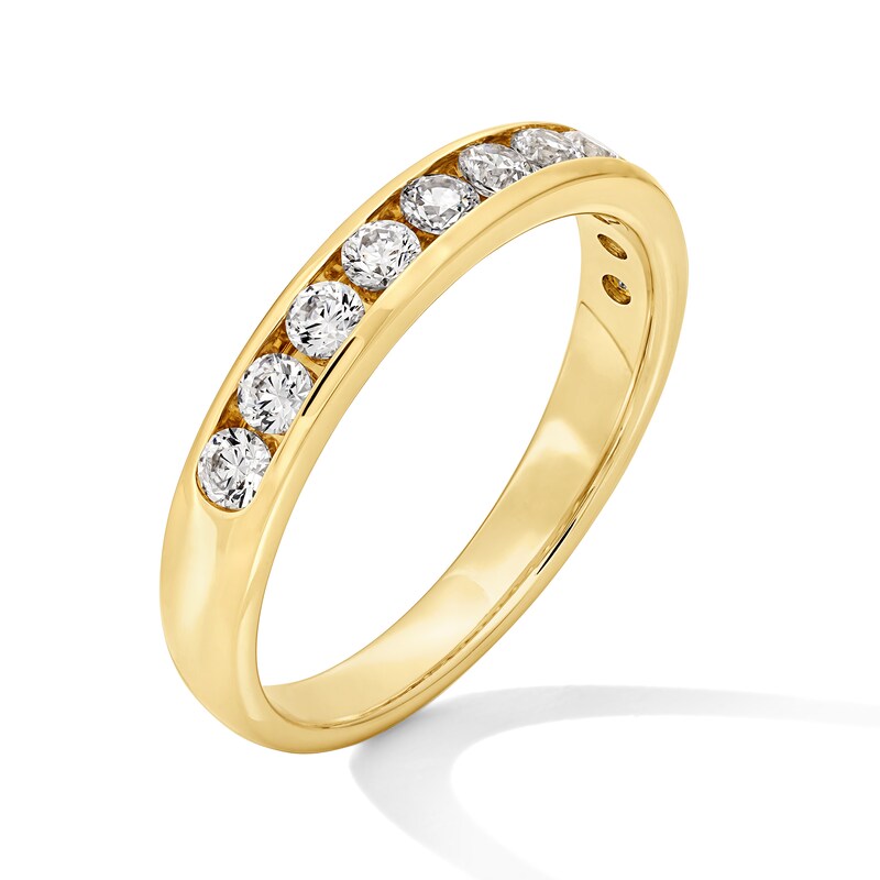 Main Image 2 of 1/2 CT. T.W. Diamond Channel-Set Eleven Stone Band in 14K Gold