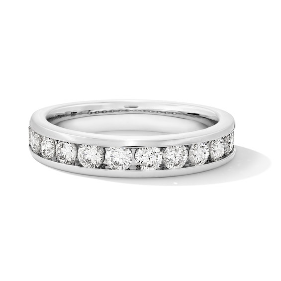 1 CT. T.w. Diamond Channel-Set Twelve Stone Band in 14K White Gold