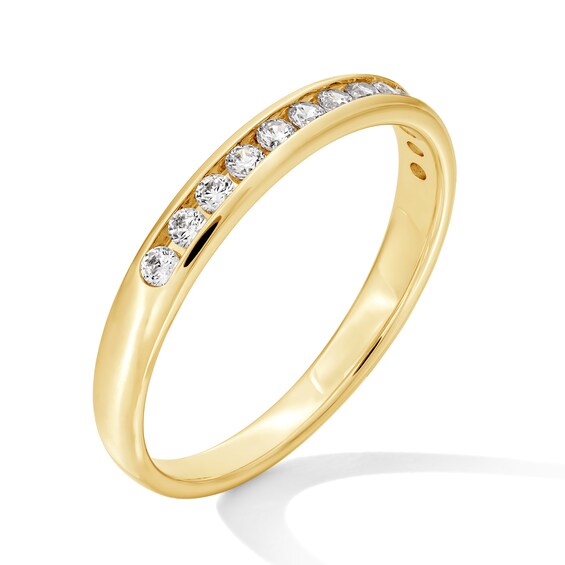 1/4 CT. T.w. Diamond Channel-Set Thirteen Stone Band in 14K Gold