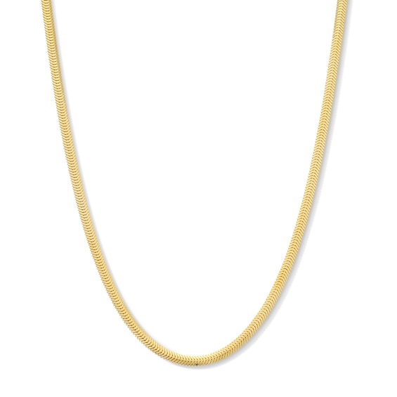 3.45mm Diamond-Cut Snake Chain Necklace in Hollow 10K Gold - 18"