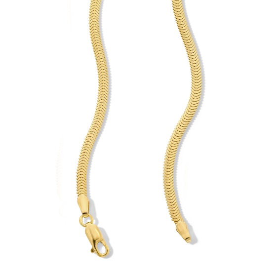 3.45mm Diamond-Cut Snake Chain Necklace in Hollow 10K Gold - 18"
