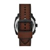 Thumbnail Image 2 of Men’s Fossil Machine Black IP Brown Leather Strap Chronograph Watch with Textured Brown Dial (Model: FS6101)