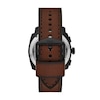 Thumbnail Image 2 of Men’s Fossil Machine Black IP Brown Leather Strap Chronograph Watch and Leather Bracelet Box Set (Model: FS6102SET)