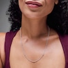 Thumbnail Image 2 of 1.3mm Diamond-Cut Bead Station Rope Chain Necklace in Solid Sterling Silver - 18"