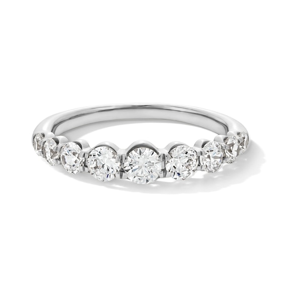 1 CT. T.w. Certified Lab-Grown Diamond Graduated Nine Stone Band in 14K White Gold (F/Vs2)