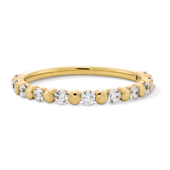 3/8 CT. T.w. Certified Lab-Grown Diamond Alternating Station Stackable Band in 10K Gold (F/Vs2)