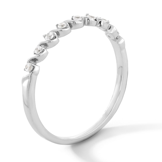 1/10 CT. T.w. Diamond Cascading Stackable Band in 10K White Gold