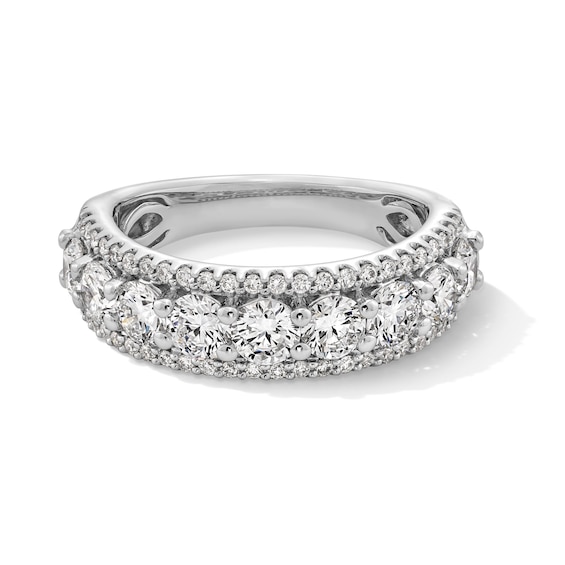 2 CT. T.w. Certified Lab-Grown Diamond Triple Row Band in 14K White Gold (I/Si2)