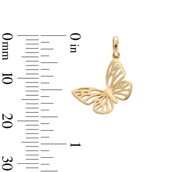 10K Gold Butterfly Charm