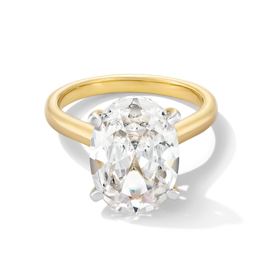 5-1/4 CT. T.w. Oval Certified Lab-Grown Diamond Hidden Halo Engagement Ring in 14K Gold (F/Vs2)