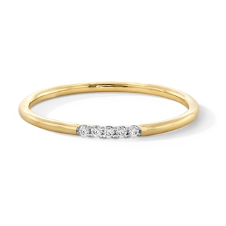 1/20 CT. T.W. Diamond Five Stone Stackable Band in 10K Gold