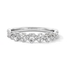 Thumbnail Image 1 of 3/8 CT. T.W. Certified Lab-Grown Diamond Double Row Wave Stackable Band in 10K White Gold (F/VS2)