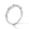Thumbnail Image 2 of 3/8 CT. T.W. Certified Lab-Grown Diamond Double Row Wave Stackable Band in 10K White Gold (F/VS2)