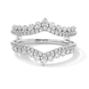 Thumbnail Image 1 of 1 CT. T.W. Certified Lab-Grown Diamond Double Row Chevron Solitaire Enhancer in 14K White Gold (F/VS2)
