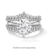 Thumbnail Image 3 of 1 CT. T.W. Certified Lab-Grown Diamond Double Row Chevron Solitaire Enhancer in 14K White Gold (F/VS2)