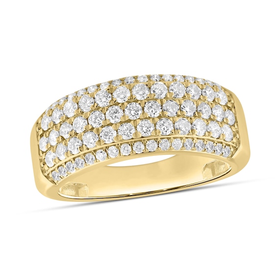 1-1/2 CT. T.w. Certified Lab-Grown Diamond Multi-Row Band in 10K Gold (F/Vs2)