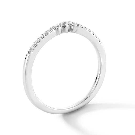 1/8 CT. T.w. Diamond Three Stone Stackable Band in 10K Gold