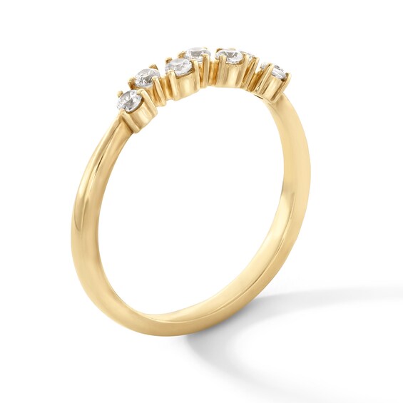 1/5 CT. T.w. Diamond Zig-Zag Stackable Band in 10K Gold