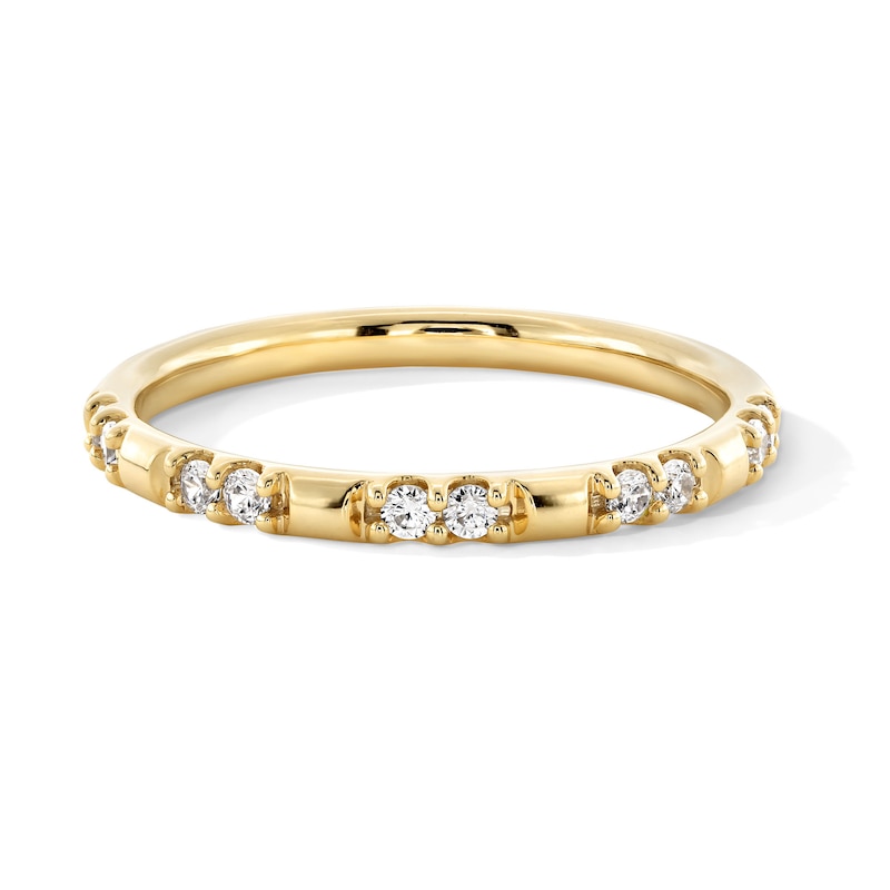 Main Image 1 of 1/6 CT. T.W. Diamond Duo Station Stackable Band in 10K Gold