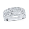 Thumbnail Image 1 of 2 CT. T.W. Certified Lab-Grown Diamond Multi-Row Band in 10K White Gold (F/VS2)
