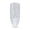 Thumbnail Image 2 of 2 CT. T.W. Certified Lab-Grown Diamond Multi-Row Band in 10K White Gold (F/VS2)
