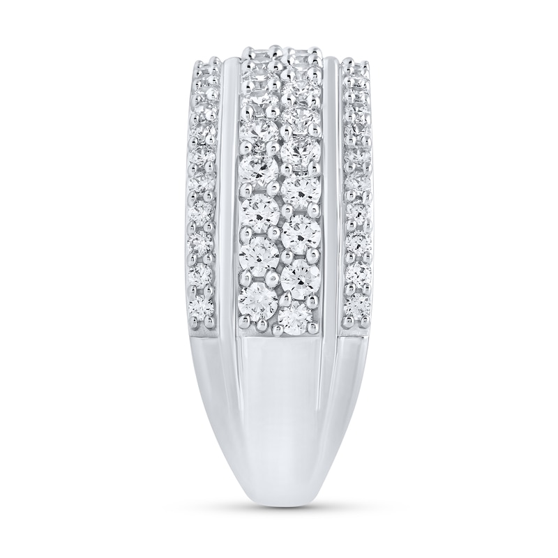Main Image 2 of 2 CT. T.W. Certified Lab-Grown Diamond Multi-Row Band in 10K White Gold (F/VS2)