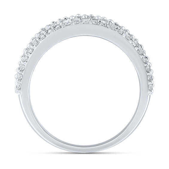 2 CT. T.w. Certified Lab-Grown Diamond Multi-Row Band in 10K White Gold (F/Vs2)
