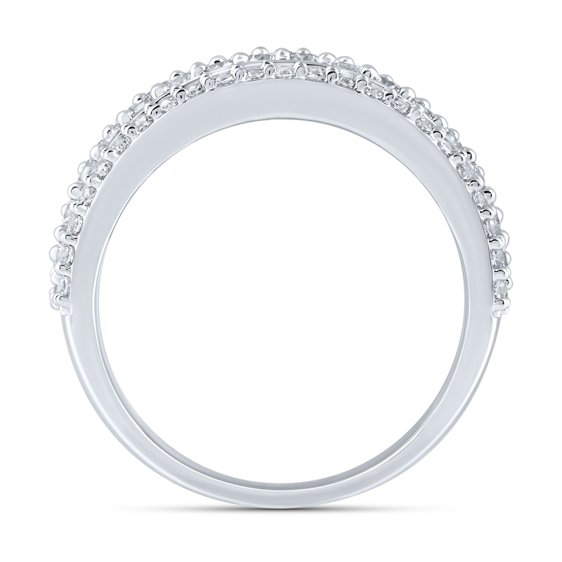 Main Image 3 of 2 CT. T.W. Certified Lab-Grown Diamond Multi-Row Band in 10K White Gold (F/VS2)