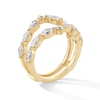 Thumbnail Image 2 of 1-1/3 CT. T.W. Marquise and Round Certified Lab-Grown Diamond Contour Solitaire Enhancer in 14K Gold (F/VS2)