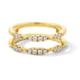1/4 CT. T.W. Diamond Scallop Solitaire Enhancer in 14K Gold
