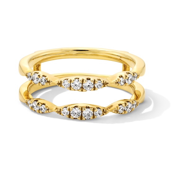 1/4 CT. T.w. Diamond Scallop Solitaire Enhancer in 14K Gold