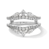 Thumbnail Image 1 of 1 CT. T.W. Marquise and Round Certified Lab-Grown Diamond Double Row Contour Solitaire Enhancer in 14K White Gold