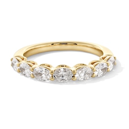 1 CT. T.W. Oval Certified Lab-Grown Diamond Seven Stone Anniversary Band in 14K Gold (F/VS2)