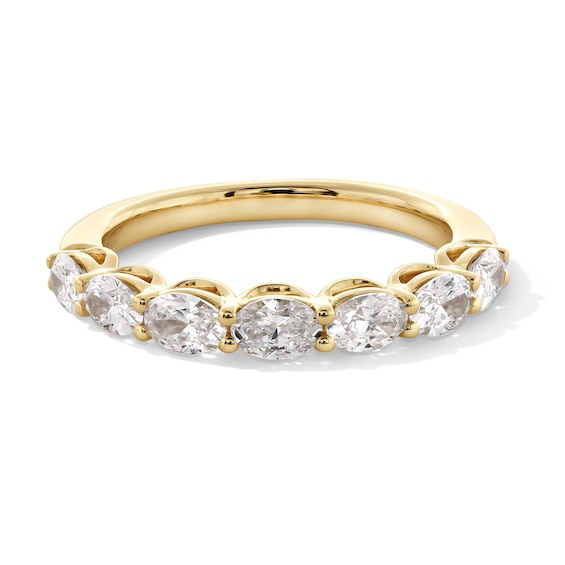 1 CT. T.w. Oval Certified Lab-Grown Diamond Seven Stone Anniversary Band in 14K Gold (F/Vs2)