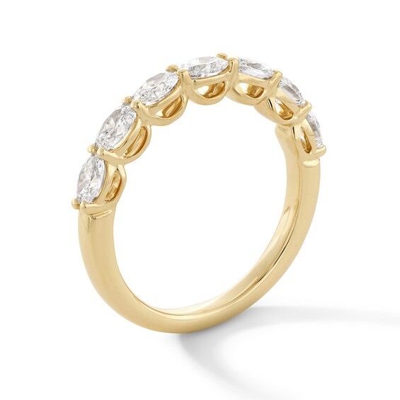 1 CT. T.w. Oval Certified Lab-Grown Diamond Seven Stone Anniversary Band in 14K Gold (F/Vs2)