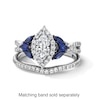 Thumbnail Image 3 of Vera Wang Love Collection 7/8 CT. T.W. Marquise Diamond and Blue Sapphire Tri-Sides Engagement Ring in 14K White Gold