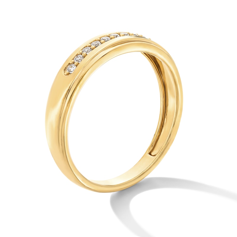 Main Image 5 of 1 CT. T.W. Oval Certified Lab-Grown Diamond Frame Wedding Ensemble in 10K Gold (F/SI2) - Size 7 and 10