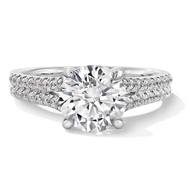 Main Image 1 of 2-1/4 CT. T.W. Certified Lab-Grown Diamond Split Shank Engagement Ring in 14K White Gold (F/VS2)