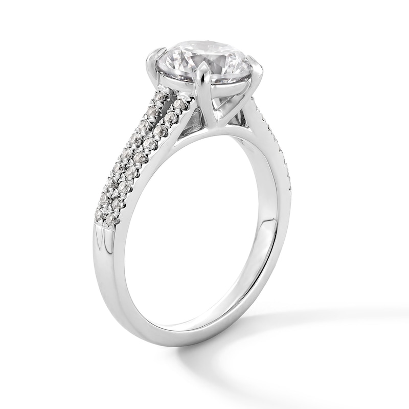 Main Image 3 of 2-1/4 CT. T.W. Certified Lab-Grown Diamond Split Shank Engagement Ring in 14K White Gold (F/VS2)